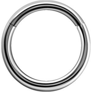 Argolla clicker oro blanco 18K 1.2mm para piercing nariz y oreja