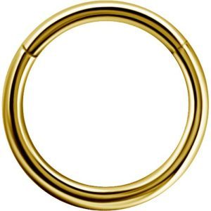 Argolla clicker oro 18K 1.0mm para piercing nariz y oreja