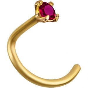 nostril oro 18k rubi 2mm piercing lujo chile