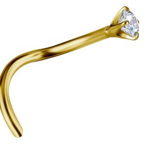 nostril oro 18k diamante 2mm piercing lujo chile