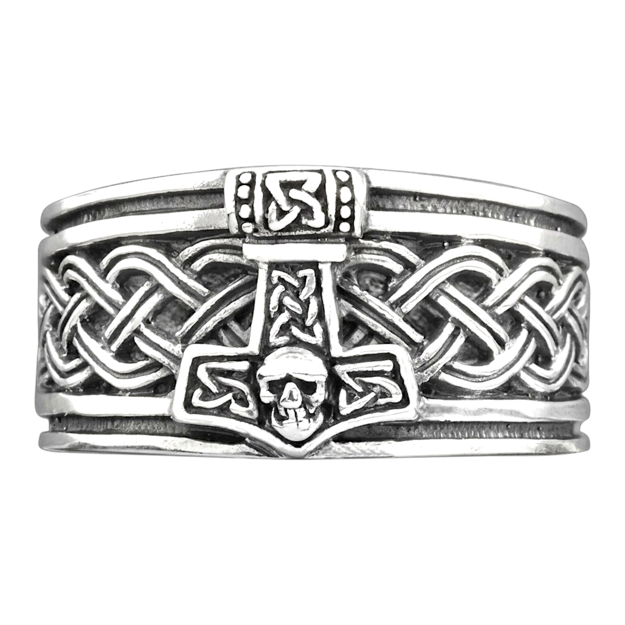 anillo-plata-diseno-martillo-thor-y-nudos