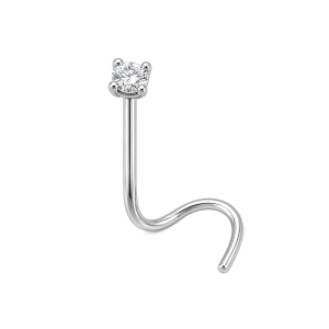 nostril oro blanco 14k circon 1.25mm piercing nariz chile