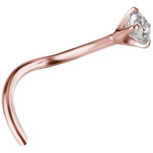 nostril oro rosado 18k diamante 2mm piercing lujo chile