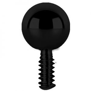 REPUESTO DE TITANIO NEGRO DISEÑO BOLITA ROSCA INTERNA DE (3.0 Y 4.0MM)-1.2MM - 4.0MM