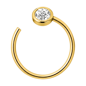 argolla nariz oro 14k circon 2.5mm apertura lateral chile