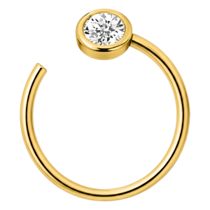 argolla nariz oro 14k circon 2.5mm apertura lateral chile