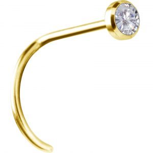nostril oro 18k diamante 2mm piercing lujo chile