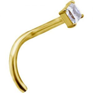 nostril oro 18k rombo circon 2.3mm piercing nariz chile