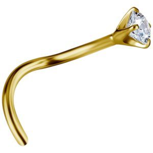 nostril oro amarillo diamante 2.5mm piercing nariz chile