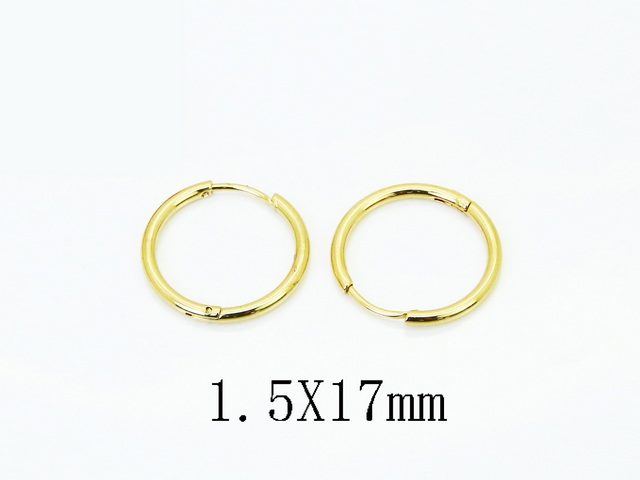 Argollas de acero quirúrgico dorado redondo brillante de 17mm